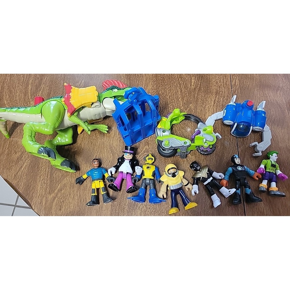 Imaginext & other Mixed Lot Figures toys Super Heroes foes etc... Dinosaur
